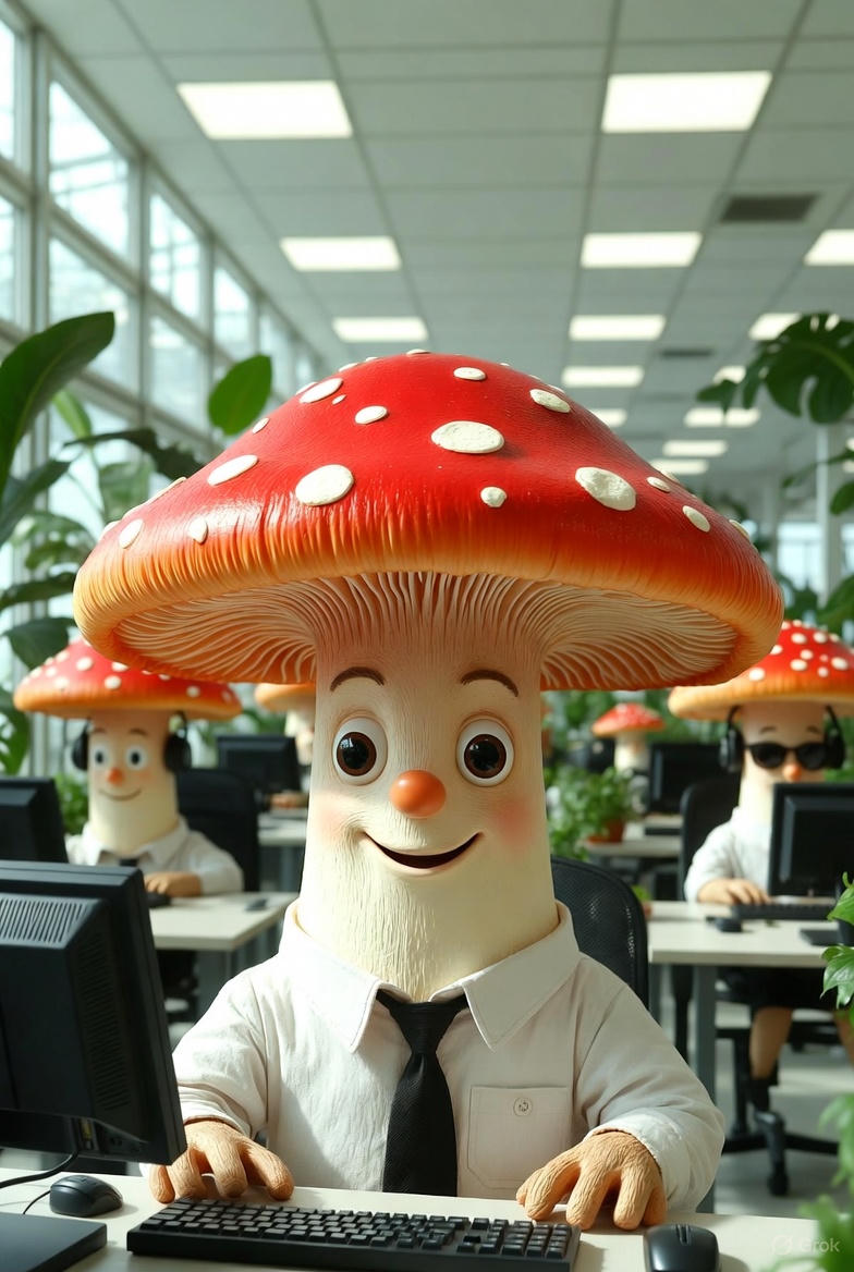 2 – Mushrooms in a Sunflower World